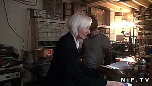 Horny french mature gets hard fucked
